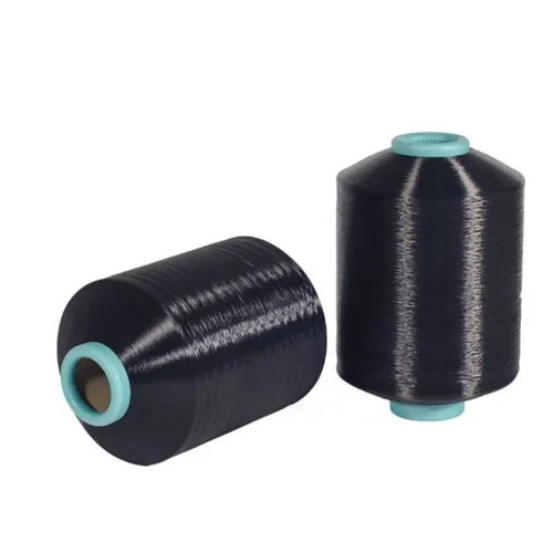 Black 100D Hot Melt Nylon Yarn - 100% Eco-Friendly Material, Lustrous Finish, Durable Plain Style for Textile Industry