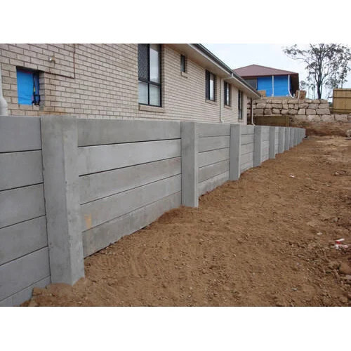 RCC Compound Wall - 150 to 300 mm Thickness, 5 Feet Height, Color Coated Finish - Durable Modular Precast Design for Boundary Wall & Site Office Usage