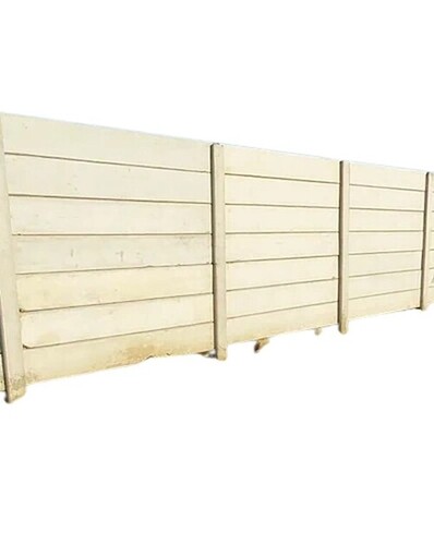 RCC Modular Precast Compound Wall - 6 Feet Height, 4 Inch Thickness, Grey Color | Crack Resistant, Rectangular Shape, Ideal for Boundary Use