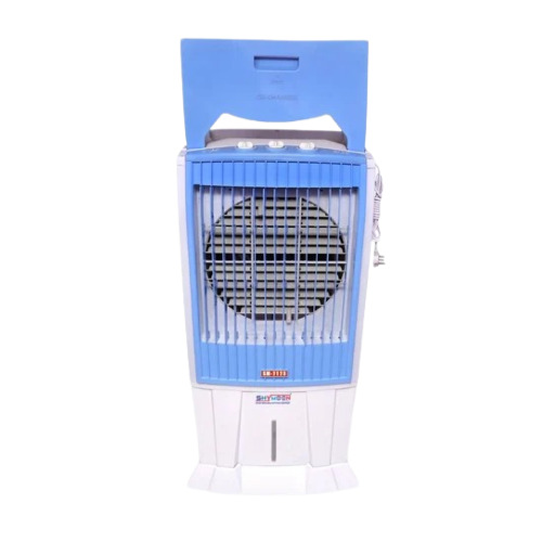 Tower Air Cooler - Plastic Material, 60 ft Air Throw Coverage, Green/White/Blue Colors | Manual Cleaning, Floor Standing Design, Ideal for Air Cooling