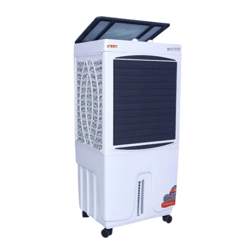 Tower Air Cooler - 90L Tank Capacity, 40 Ft Air Throw, Black & White Design, Floor Standing with Easy Movability