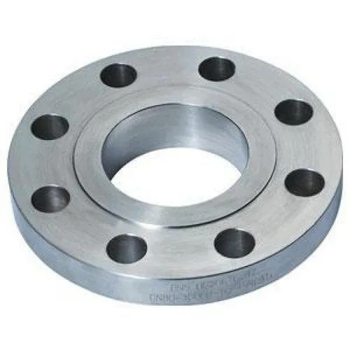 304 Stainless Steel Flange - Round Shape, Highly Durable, Corrosion Resistant, Rust Free, Silver Finish