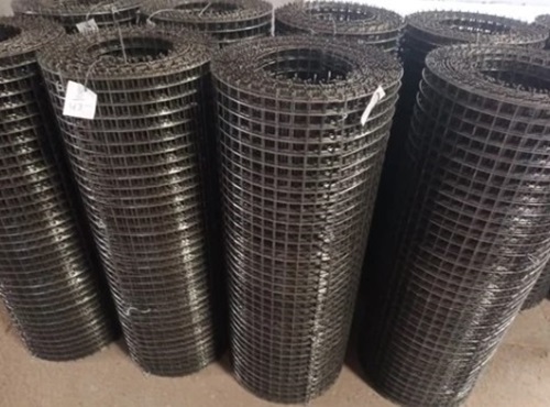 Black Carbon Steel Welded Mesh - 12 Gauge (2.68 mm) Thickness, Square Holes | Cold Rolled Finish, Ideal for Fabrication and Machine Guards