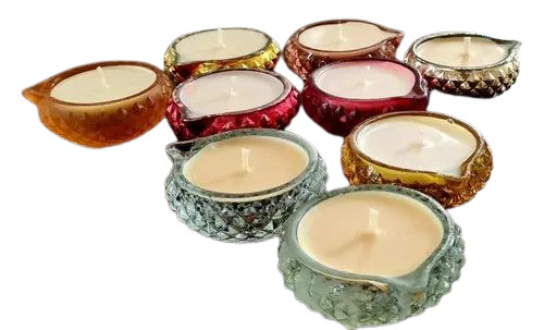 Decorative Diya Candles - Handmade Round Multicolour Decorative Item | Ideal for Home Decoration Unique Lantern Type Festive Atmosphere