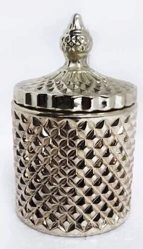 Diamond Cut Glass Candle Jar - Premium Quality, Smoky Brown Reusable Soy Wax, Elegant Design with Warm Glow and Scented Aroma, Long-Lasting Burn for Arts and Crafts & Birthday Gifts