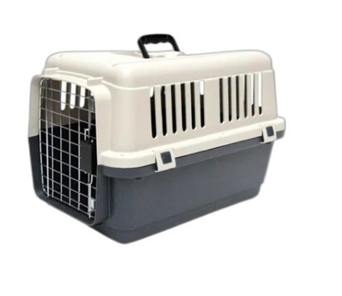 Dog Cage - Plastic, 32x48x36 Inches, White and Grey Rectangle Design | Multi-Color, Clinic Purpose Usage