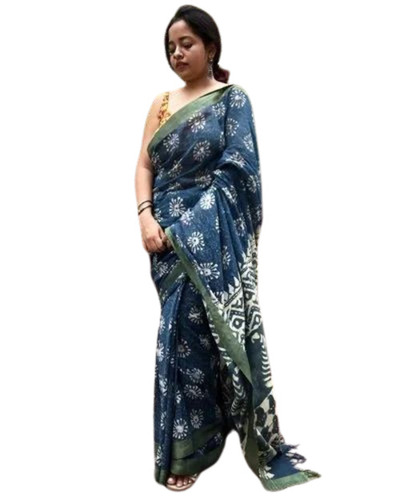 Linen Digital Print Saree