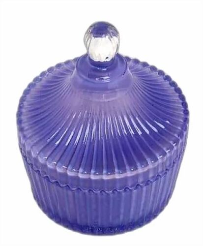 Lining Candle Jar - Premium Quality Glass, Smoky Brown Color | Elegant Design, Warm Glow, Reusable, Scented Aroma, Long-Lasting Burn