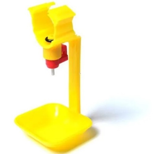 Poultry Nipple Drinker - Plastic and Stainless Steel, 100ml to 150ml/min Flow Rate, Yellow Color, Ideal for Chickens and Hens