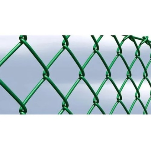 PVC Coated Chain Link Fencing - Iron 2-4 Inch Size Green Color 2-6 mm Thickness 8-16 Gauge Domestic & Industrial Use