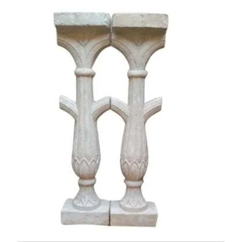 RCC Railing Baluster - White RCC, Customized Floor Mounting Type | Ideal for Porch Applications