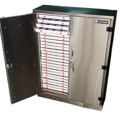 Slide Cabinet - Polished Steel, Rectangular Shape, Grey Color | New Only, Modern Design