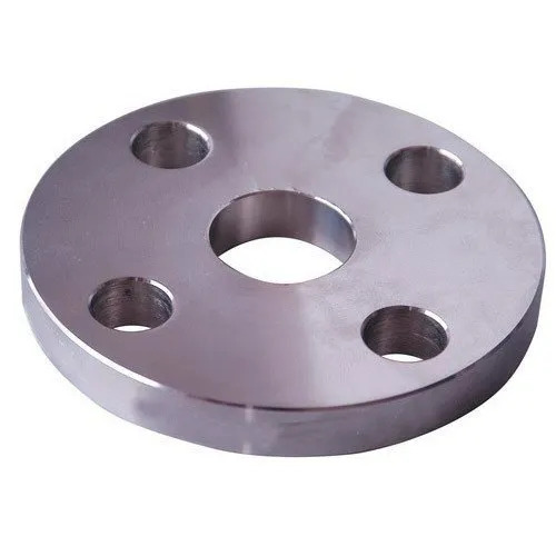 Stainless Steel Plate Flanges - Durable Round Shape, Highly Pure Silver Color, Corrosion Resistant, Rust Free
