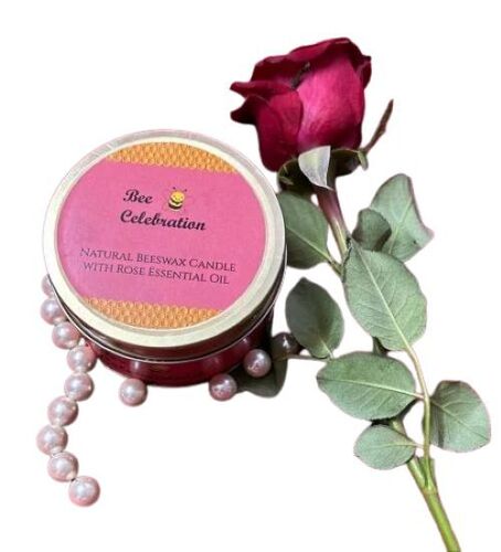 70 Gm Morning Rose Beeswax Candle