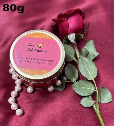 80g Bee Celebration Morning Rose Beeswax Candle