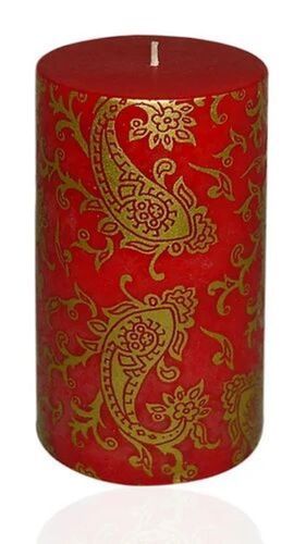 Designer Printed Pillar Candle