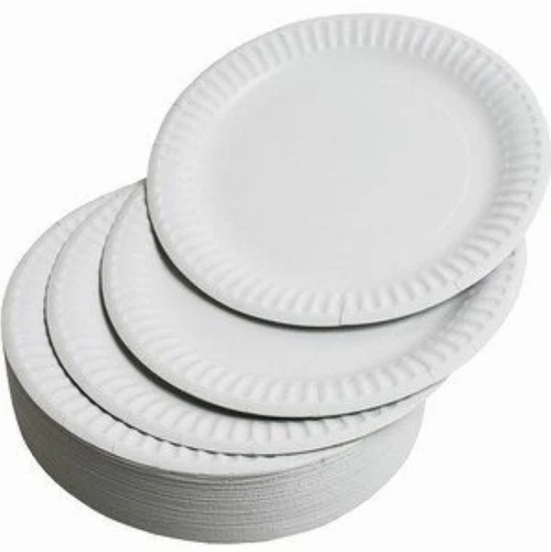 Disposable Thermocol Plates - 7 Inch Round , Pack of 50 for Events and Party Supplies