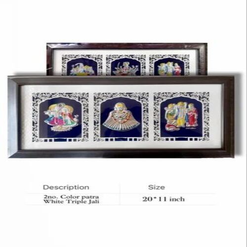 Foil Photo Frame - Solid Wood, Rectangle Shape, Multicolor Design | Optimum Quality, Hanging Mounting Type, Ideal for Gifting