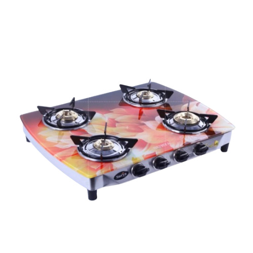 Four Burner LPG Gas Glass Stove