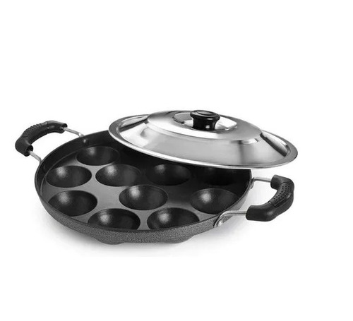 Idli Steamer - Polished Hot Rolled Metal 12 Idli Capacity | Ideal for Hotel and Home Use