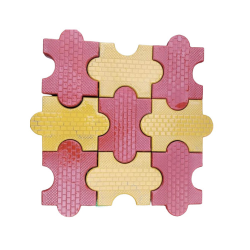 Interlocking Paver Block - High-strength Concrete, 60mm Thickness, Red And Yellow Colors | Slip-resistant, Durable, Easy To Install And Maintain, Ideal For Driveways And Patios