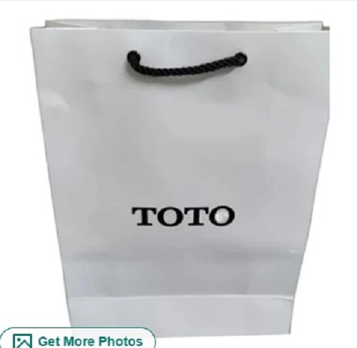 Printed Paper Bag - Spacious Design, Moisture Proof, Lightweight with Rope Handle | Available in Various Sizes, Elegant White Color