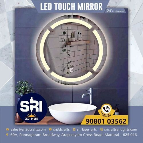 Round Led Touch Sensor Mirror