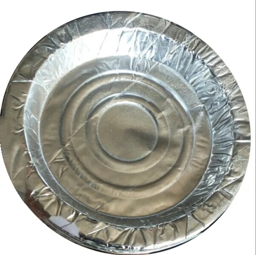 Disposable Round Silver Paper Plates - 30 Pieces | Perfect for Events and Party Supplies