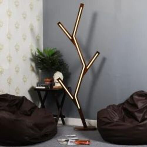 Wooden Pedestal Lamp