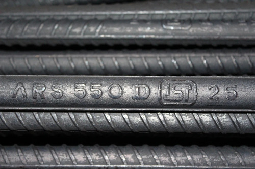 Steel TMT Bar - 32 Mm Mild Steel, Durable and Corrosion Resistant | High Strength for Structural Applications, Grey Color
