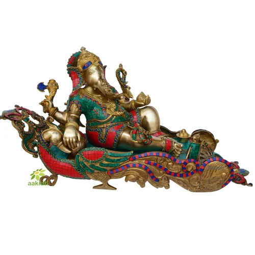 Brass Ganesha Statue - Fabric Type: Canvas