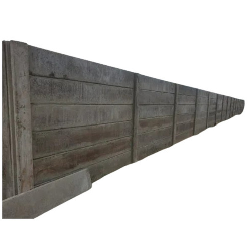Cement Concrete Wall - Eco Friendly Grey Customized Design | Precasted, Easy to Assemble, Ideal for Home, Factory, Worksite and Solar Plant