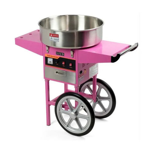 Cotton Candy Machine - 1 HP Motor Power, 50 Hz Frequency | Stainless Steel, Multicolor, Single Phase Electric Use