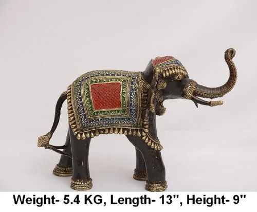 Golden Brass Elephant Statue - Flavor: .