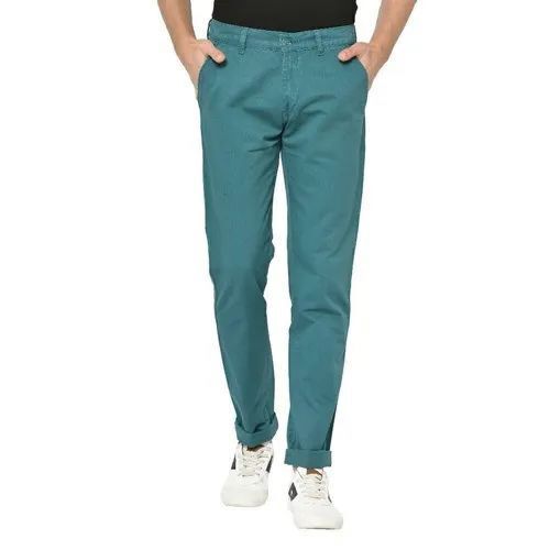 Men's Premium Soft Cotton Slim Tapered Trouser - Dark Green, Anti Pilling & Breathable Fabric, Comfortable Fit for Versatile Style
