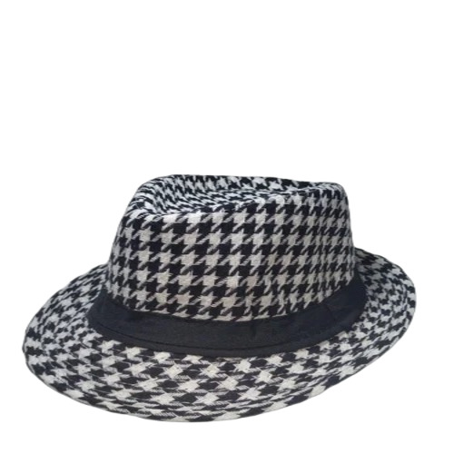 Men Fedora Hat - Premium Quality Polyester, Free Size | Multicolor Printed Design, Casual Regular Fit Party Hat for Adults