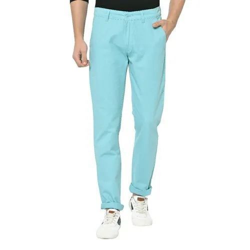 Mens Cotton Casual Slim Fit Trouser