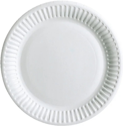 Disposable Paper Plate - 20 Cm Circular Design Elegant White Color for Event and Party Serving