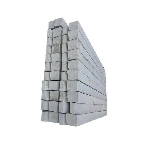 RCC Fencing Poles - 15 mm Thick, Straight Rectangle Design | Durable, Strong, Weather Resistant, Natural Surface Treatment