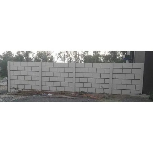 RCC Precast Compound Wall - 3 Inch Thick, 6 Feet High, Gray Rectangular Design | Easy Assembled, Ideal for Farm House & Work Site