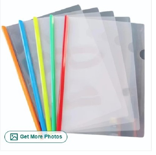 Sliding Bar Clamp File Folder - Lightweight Plastic, Various Sizes Available | Easy to Carry, Very Spacious for Long-Term Document Storage