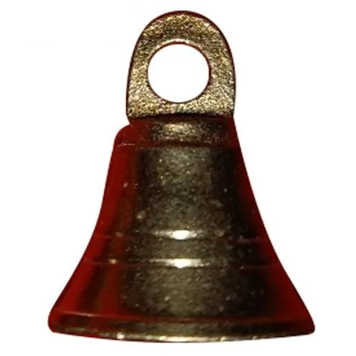 Brass Worship Bell - 20 Inch, Nickel Plated Finish | Durable, Golden Color, Indian Religious Style Resounding for Hinduism