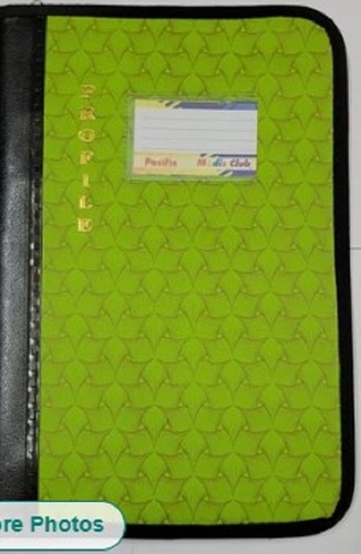 Black And Green Leather Document Folder - Tear Resistance Material, Spacious Design, Various Colors Available, Easy to Carry for Document Storage