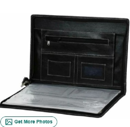 Black Leather Document Folder - Tear Resistant Material, Easy to Clean Design, Tested Quality Standards, Committed Delivery Time