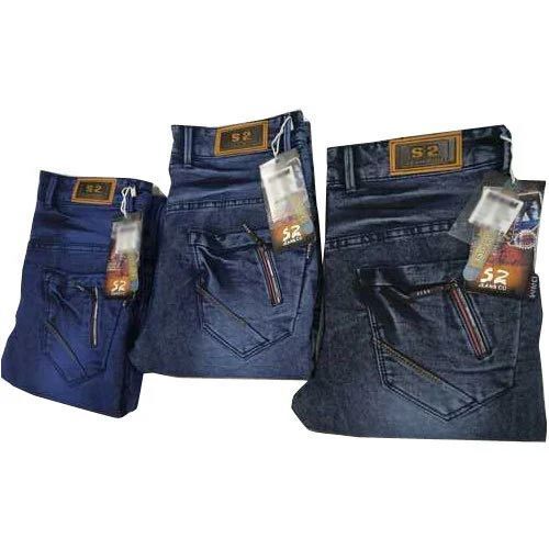 Branded Mens Denim Jeans - Premium Denim Waist 28-34 Inches Dark Blue | Slim Fit Stretch Comfort Flexible Movement Durable Knit Water Proof Cool Dry