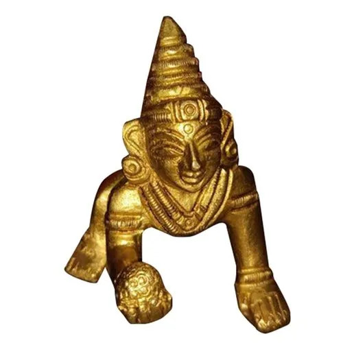 Brass Laddu Gopal Statue