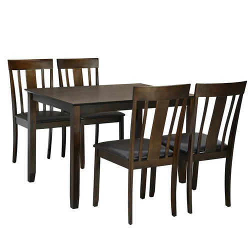 Brown Wooden Dining Table Set