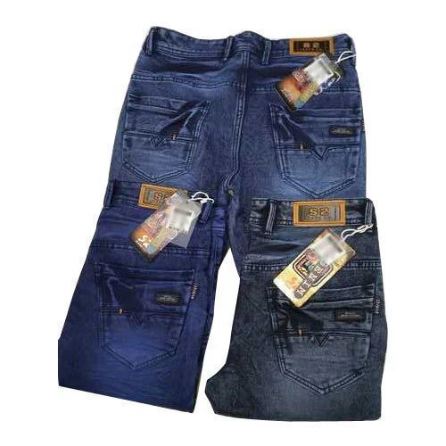 Casual Wear Mens Fancy Denim Jeans - Color: Dark Blue