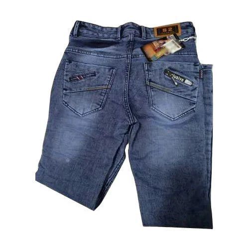 Premium Quality Dark Blue Denim Jeans - Slim Fit Stretchable with Breathable, Water-Proof Attributes | Soft Texture, Durable Faded Look, Flexible Movement