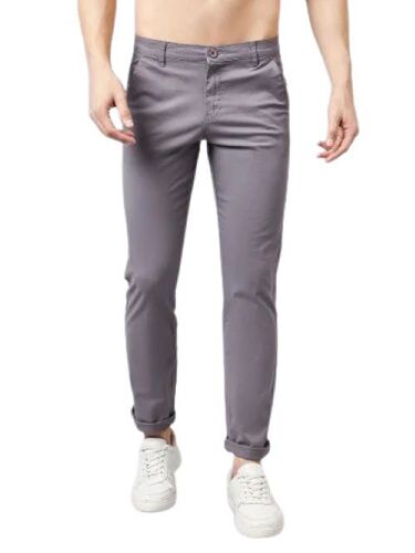 Cotton Trouser - Premium Quality Grey Slim Tapered Fit | Comfortable, Breathable, Anti-pilling, Quick Dry Features